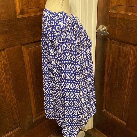 Chico's Sheer Long Sleeve Blouse - Picture 5 of 7